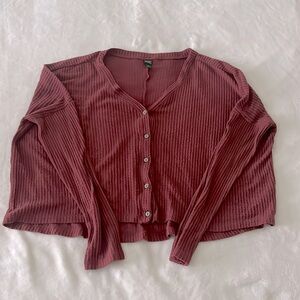 Wild Fable Cropped Button Down